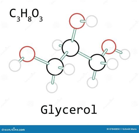 Glicerol Da Mol Cula C H O Ilustra O Do Vetor Ilustra O De