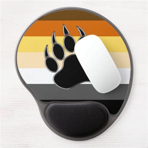 Gay Bears Pride Flag Bear Paw Gel Mouse Pad Zazzle