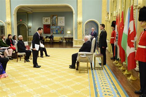 Presentation Of Letters Of Credence The Governor General Of Canada