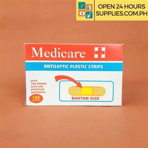 Band-Aid (Medicare) Antiseptic Plastic Strips 100 Strips - Supplies 24/7 Delivery