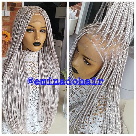 Knotless Braids Platinum Blonde Box Braided Wig Eminado Hair