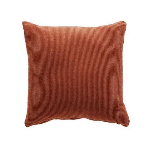 Coussin Velours Cotele Rouge En Coton Suisses