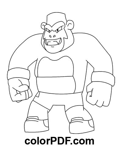 Silverback Gorila Goo Jit Zu Stretch Toy Dibujos Para Colorear Y