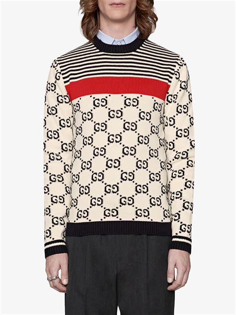 Gucci Gg Intarsia Cotton Sweater Farfetch