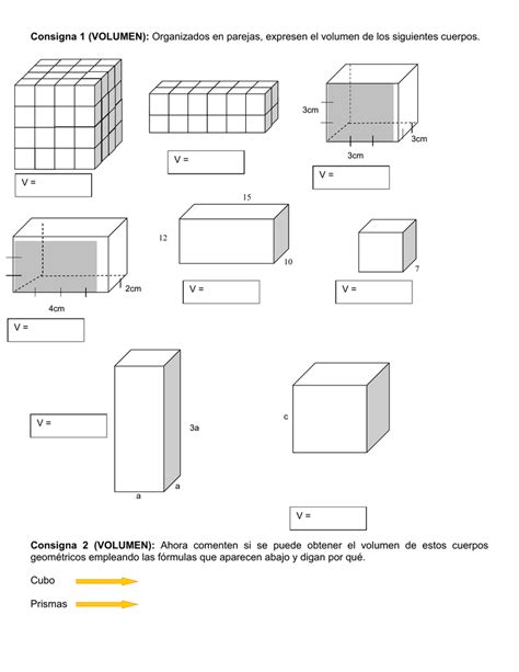 Carse VolÚmenes De Cuerpos GeomÉtricos Volumen De Cuerpos Geometricos Areas De