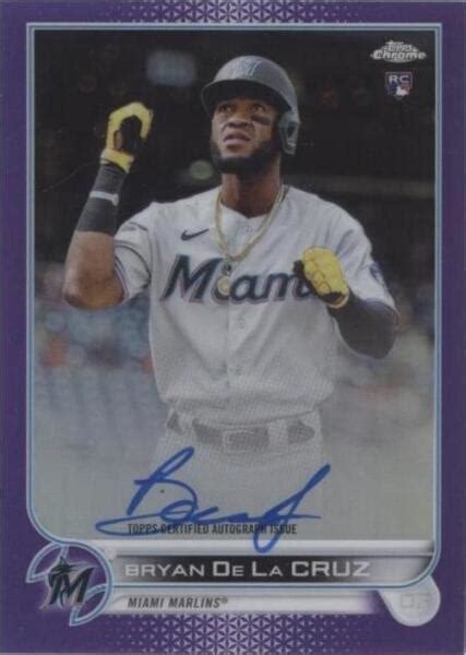 Topps Chrome Rookie Autographs Purple Refractor Ra Bd Bryan De