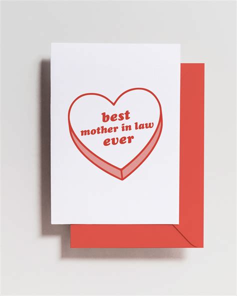 Mother S Day Card Mothers Day Card Best Mother In Law Etsy In 2022