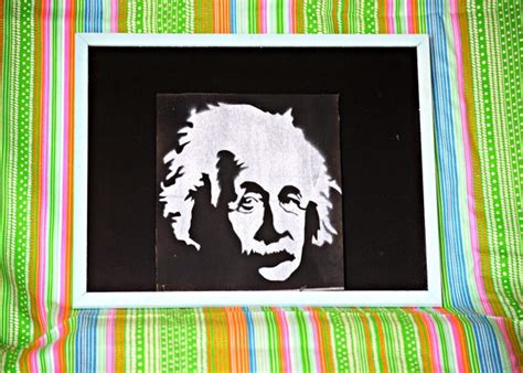 Albert Einstein Spray Paint On Cardboard Recycling Graffiti Pop Art