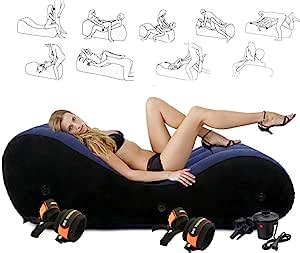 Inflatable Position Sofa Sex Bed Sofa With Pump Handcuffs Leg Cuffs Yoga Chaise Lounge Relax