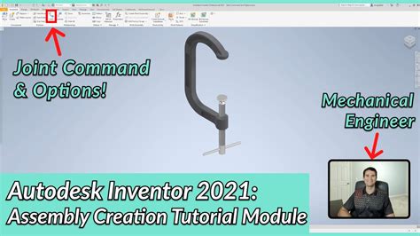 Joint Command And Options Autodesk Inventor Assembly Tutorial