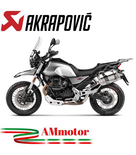 Akrapovic Moto Guzzi V85 TT Terminale Di Scarico Slip On Line Titanio