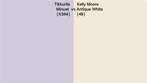 Tikkurila Minuet X Vs Kelly Moore Antique White Side By Side