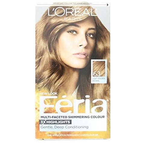 L Oreal Paris Feria Multi Faceted Shimmering Color Light Golden Brown [63] 1 Ea Pack Of 3