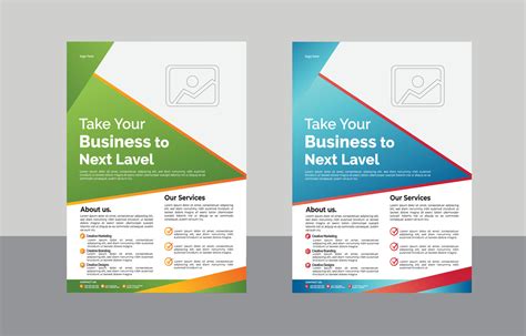 Corporate Creative Colorful Business Flyer Template Design Set