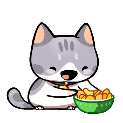 Hungry Cat Sticker By Mino Games For Ios Android Giphy