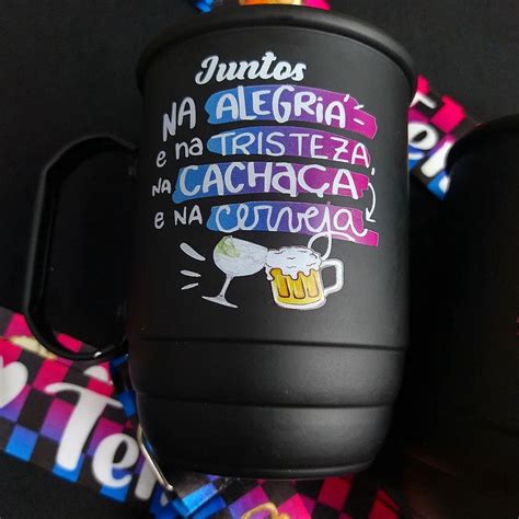 Kit Canecas Ml Personalizadas C Tirante Caneca Ml