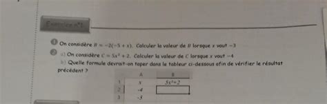 Bonjour Je Dois Faire Cette Exercice Pour Demain Et Je Ne Comprend J