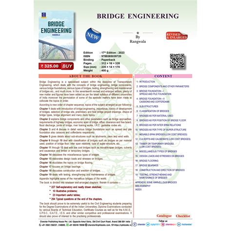 Bridge Engineering By Rangwala Charotar Publication