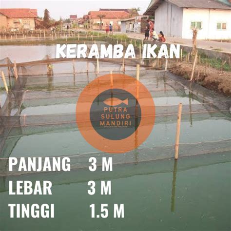 Jual Hapa Keramba Jaring Waring Rk Ikan X X Siap Pakai Plus Tambang