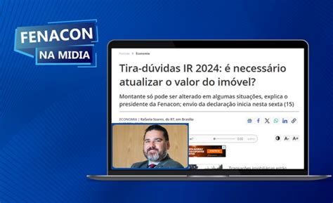 Presidente Da Fenacon Tira D Vidas Sobre O Imposto De Renda