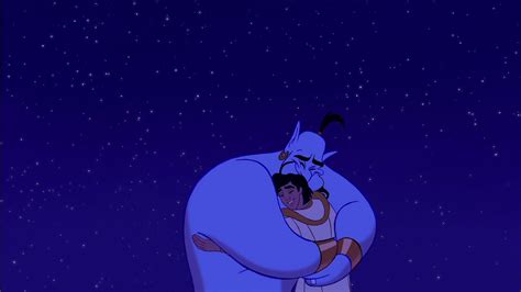 Aladdin and Genie share a hug | Robin williams, Robin, Aladdin