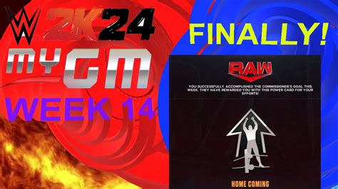 WWE 2K24 MyGM Season 1 Week 14 Finally YouTube