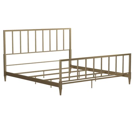 Cosmoliving By Cosmopolitan Blair Brass Metal Bed King