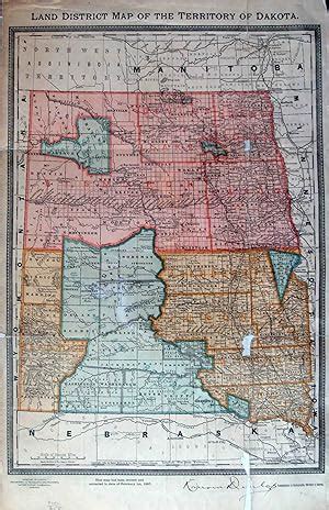 Land District Map of the Territory of Dakota by Territory of Dakota ...