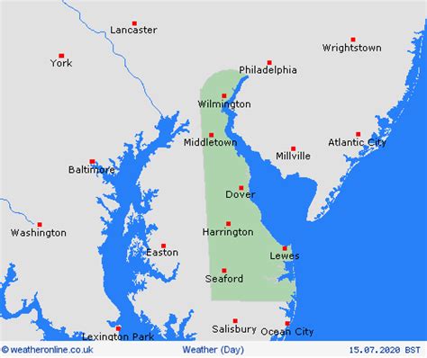 Overview Delaware - Forecast maps - weather forecast