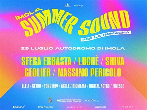 Sfera Ebbasta Shiva e Luchè in concerto a Imola il 29 Luglio 2023