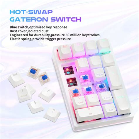 GetUSCart MOTOSPEED Mechanical Numeric Keypad Hot Swap GATERON Switch Wired Gaming Keypad RGB