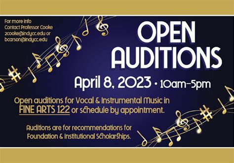 Vocal and Instrumental Music Auditions on April 8 | Independence ...