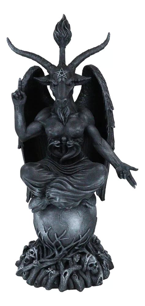 Baphomet Sabbatic Goat Idol Sitting On Globe Statue 10 X X 52 OFF