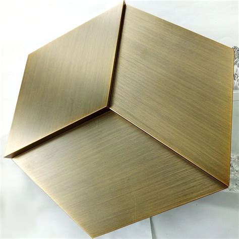 Hairline Champagne Gold Colored 304 316L 430 Stainless Steel Sheet