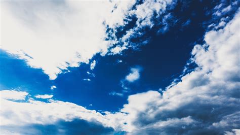 Blue sky, white clouds, nature Wallpaper | 2560x1440 QHD resolution ...