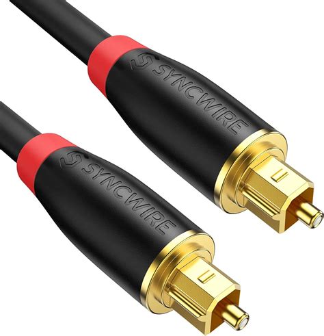 Syncwire Optical Cable 24K Gold-Plated Digital Audio Cable Toslink Lead ...