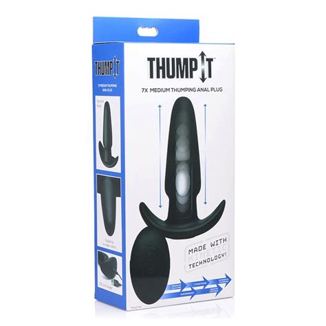 Thump It 7X Medium Thumping Silicone Anal Plug Satisfaction