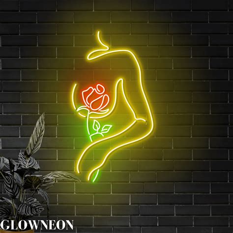 Glowneon Flower Woman Led Sign Nude Woman Neon Sign Sexy Body Sign Walmart