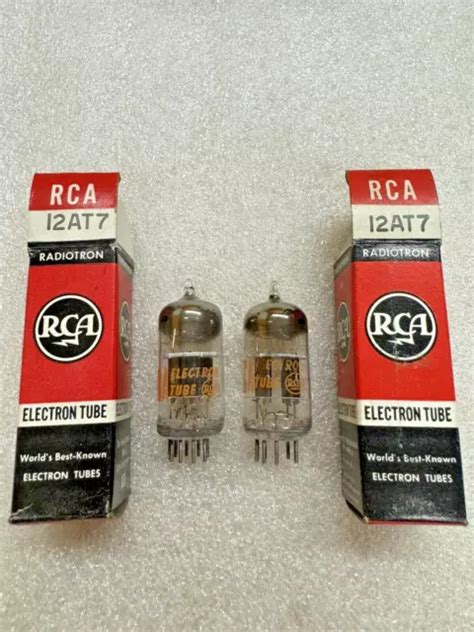 Nos Nib Rca At Black Plate Square Getter Low Noise Preamp Tube