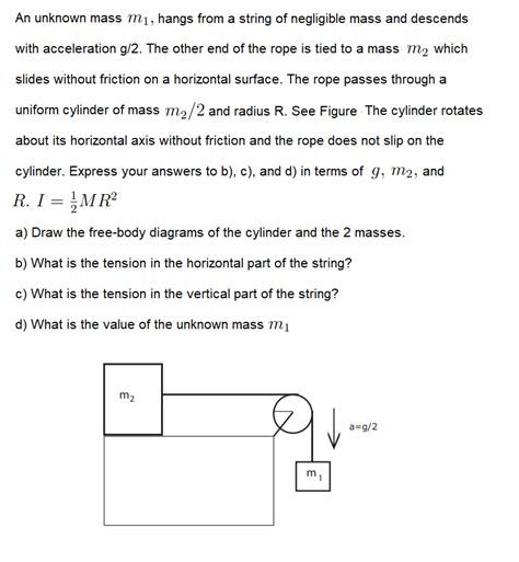 Answered An Unknown Mass M1 Hangs From A String Bartleby