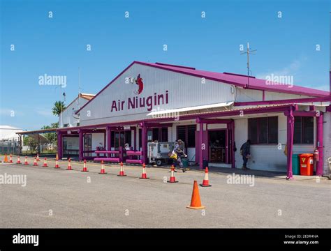 The terminal building at Madang airport in madang, the capital of the ...