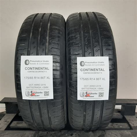 175/65 R14 86T XL Continental ContiEcoContact 5 – 60% +5mm – Gomme ...