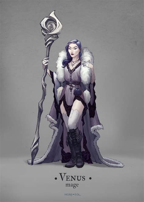 Artstation Planetary Mages Irina Nordsol Kuzmina Female Character