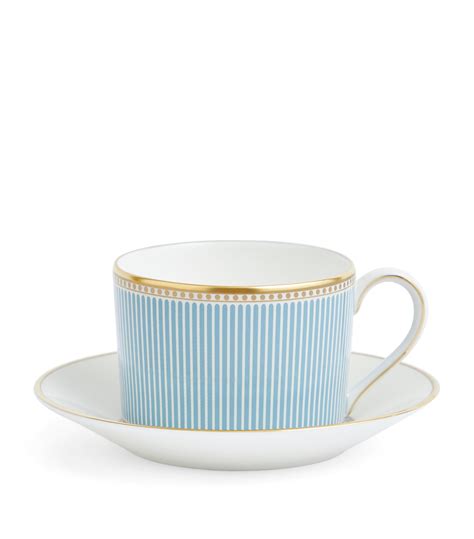 Wedgwood Multi Bone China Helia Teacup And Saucer Harrods UK