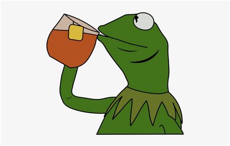 Funny Kermit Meme Sipping Tea