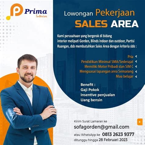 Lowongan Kerja Sales Area Di Prima Interior LokerSemar Id