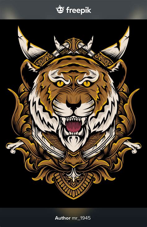 Ilustraci N Vectorial Cabeza De Tigre Co Premium Vector Freepik