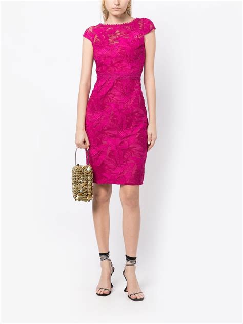 Marchesa Notte Fauna Lace Embellsihed Midi Dress Farfetch