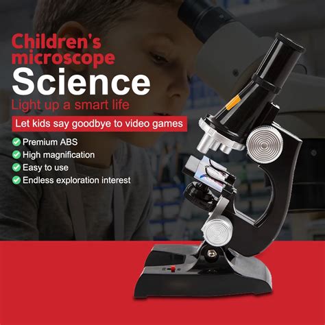 Laboratorio De Microscopio Biológico Para Niños Led 100x 200x 450x