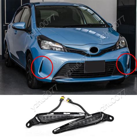 2016 2017 2018 For Toyota Vitz LED Front Bumper Fog Lights Assembly W